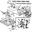 Kenmore 11072667600 top and console assembly diagram