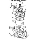Kenmore 11072690100 tub and basket assembly diagram