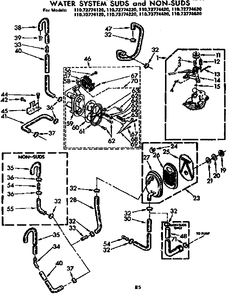 Kenmore 11073774120 water system diagram