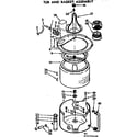 Kenmore 11073775410 tub and basket assembly diagram