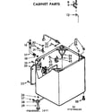 Kenmore 11073784410 cabinet parts diagram