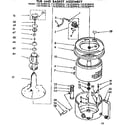 Kenmore 11073784410 tub and basket assembly diagram
