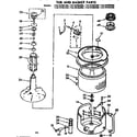 Kenmore 11073785200 tub and basket parts diagram