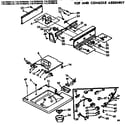 Kenmore 11073785410 top and console parts diagram
