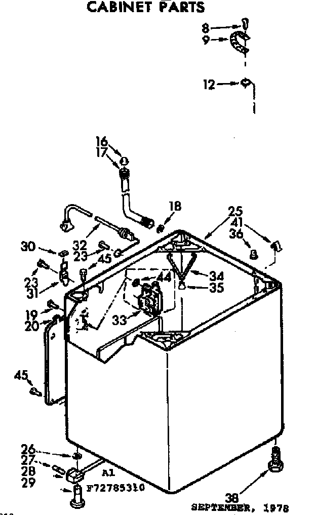 Kenmore 11072785310 cabinet parts diagram