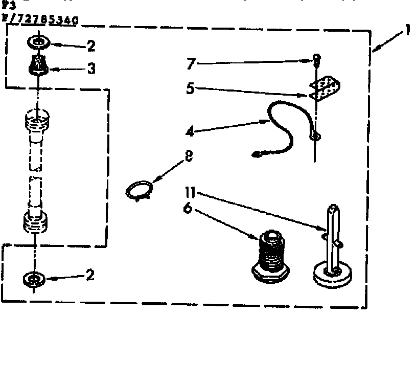 Kenmore 11072785340 miscellaneous parts diagram