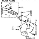 Kenmore 11072860410 filter parts diagram