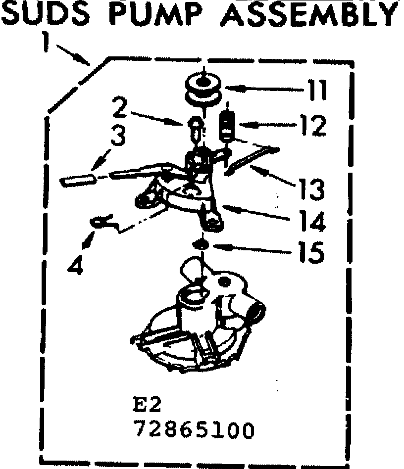 Kenmore 11072865100 suds pump assembly diagram