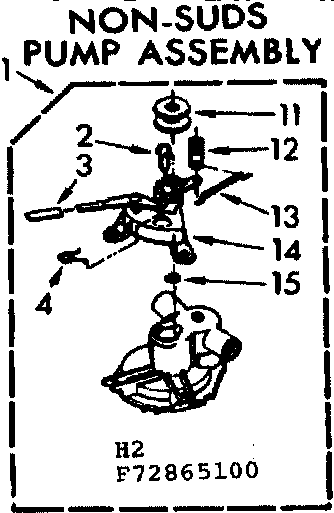 Kenmore 11072865100 non-suds pump assembly diagram