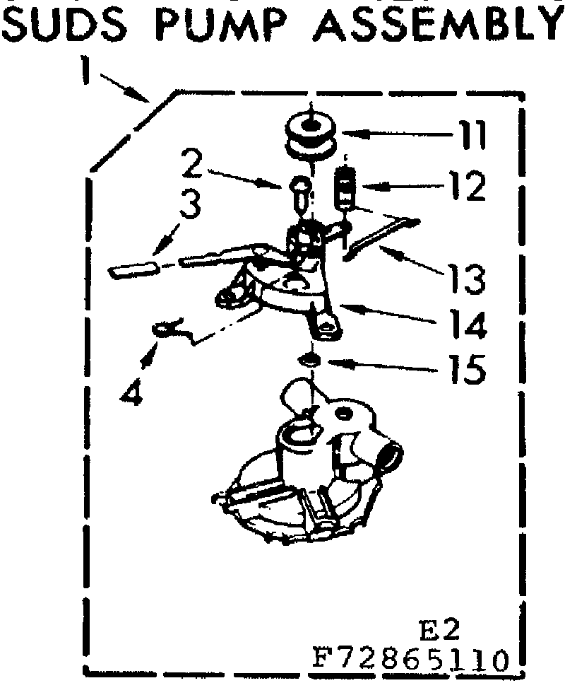 Kenmore 11073865610 suds pump assembly diagram