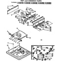 Kenmore 11072874600 top and console parts diagram