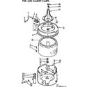Kenmore 11073874810 tub and basket parts diagram