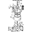 Kenmore 11073875600 tub and basket parts diagram
