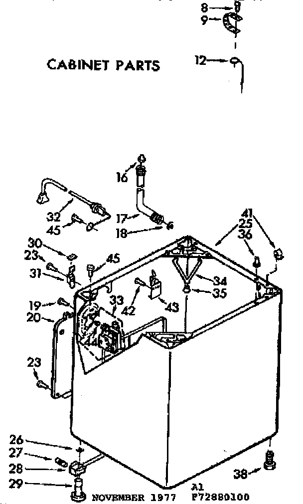 Kenmore 11072880800 cabinet parts diagram