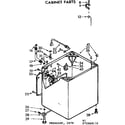Kenmore 11072884410 cabinet parts diagram