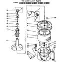 Kenmore 11072884410 tub and basket parts diagram