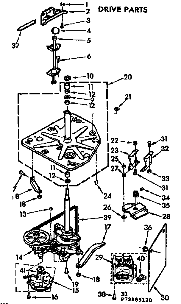 Kenmore 11072885620 drive parts diagram