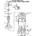 Kenmore 11073893610 tube and basket parts diagram