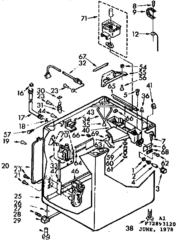 Kenmore 11073893120 cabinet parts diagram