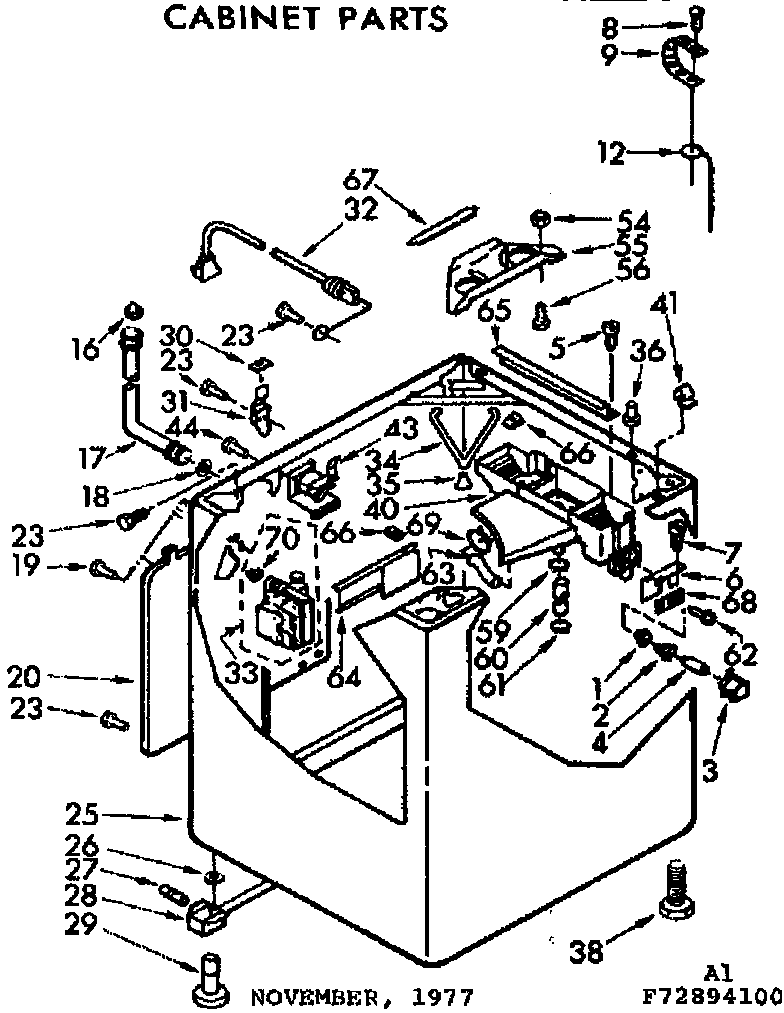 Kenmore 11072894600 cabinet parts diagram