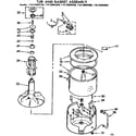 Kenmore 11072894200 tub and basket assembly diagram
