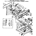 Kenmore 11072894200 top and console assembly diagram