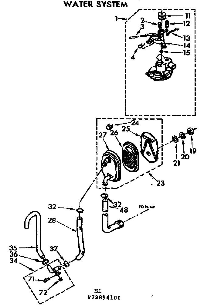 Kenmore 11072894600 water system diagram