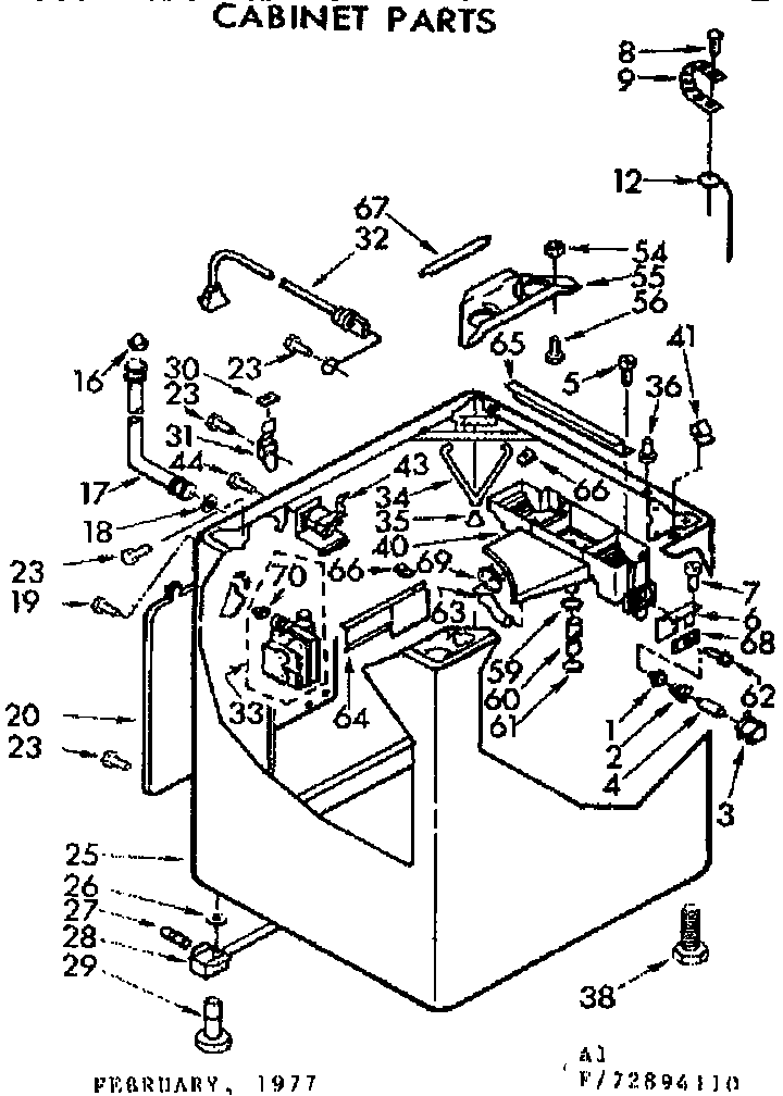 Kenmore 11072894210 cabinet parts diagram