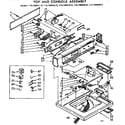 Kenmore 11072894610 top and console assembly diagram