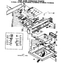 Kenmore 11072894830 top and console parts diagram