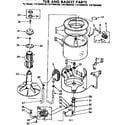 Kenmore 11072894830 tub and basket parts diagram