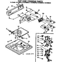 Kenmore 11072950610 top and console parts diagram