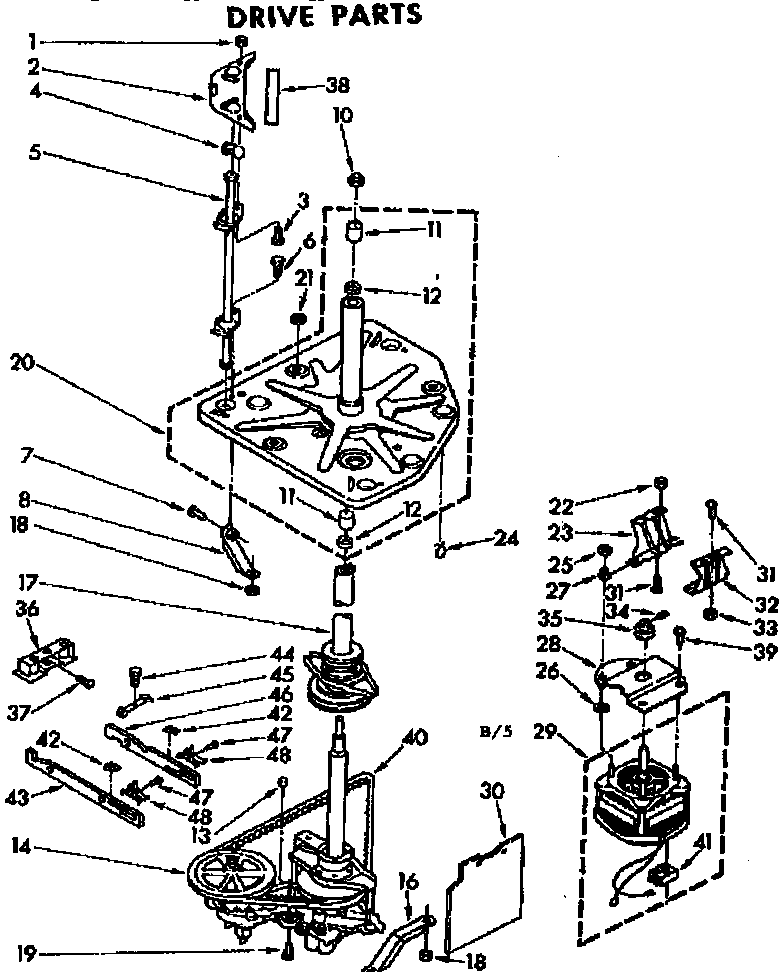 Kenmore 11072950610 drive parts diagram
