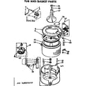 Kenmore 11072950610 tub and basket parts diagram