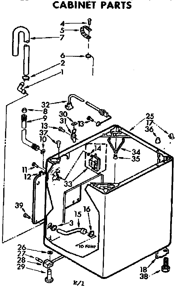 Kenmore 11072950610 cabinet parts diagram