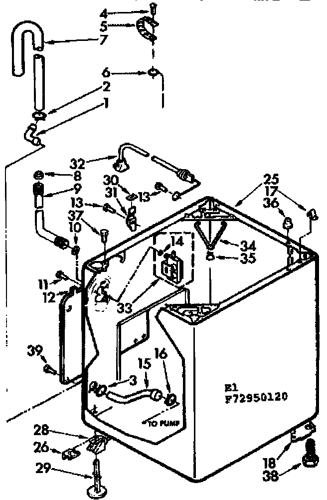 Kenmore 11072950120 cabinet parts diagram