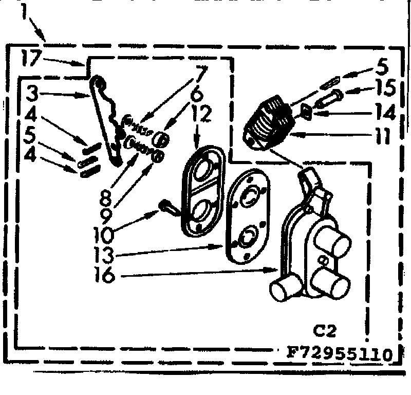 Kenmore 11072955410 two way valve assembly suds diagram