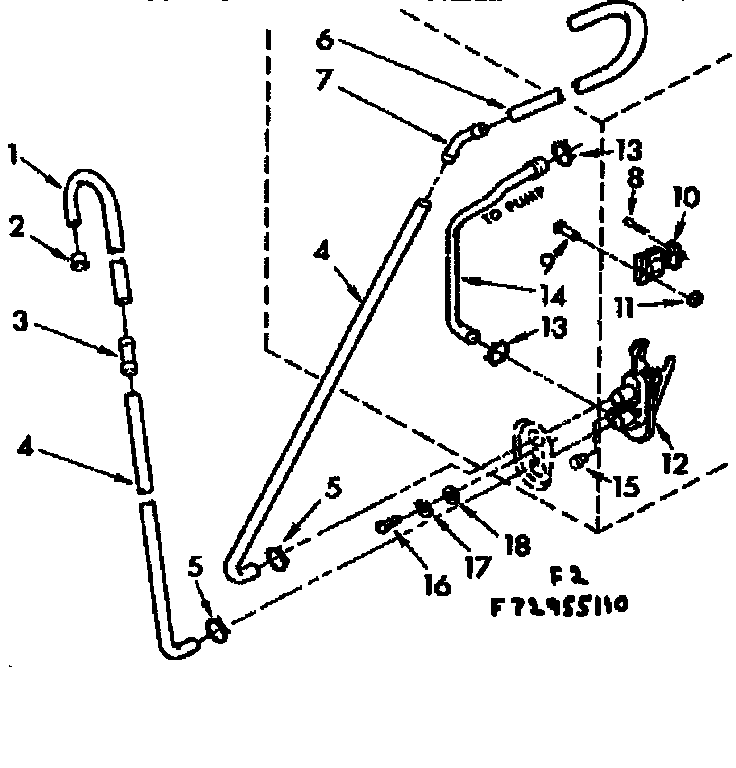 Kenmore 11072955410 water system suds only diagram
