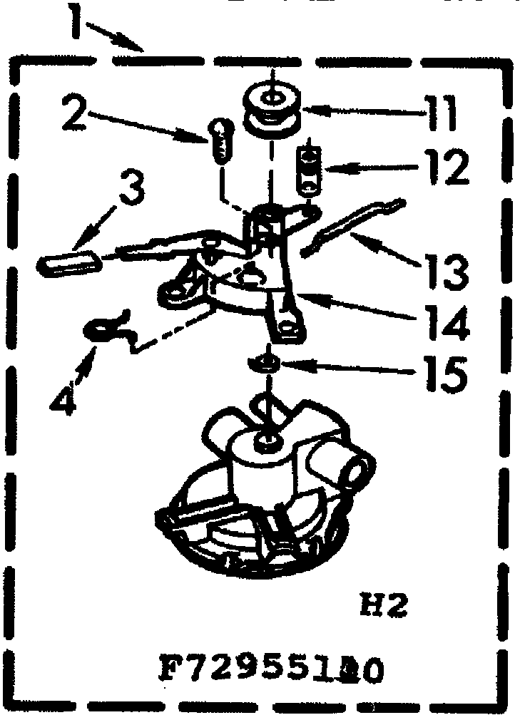 Kenmore 11072955410 non-suds pump parts diagram