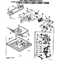 Kenmore 11072955820 top and console parts diagram