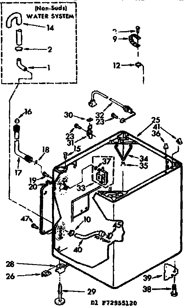 Kenmore 11073955420 cabinet parts diagram