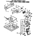 Kenmore 11072955230 top and console parts diagram