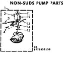 Kenmore 11072955230 non-suds pump parts diagram