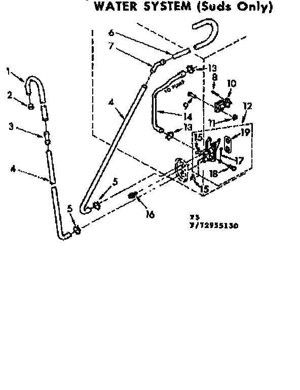 Kenmore 11072955230 water system suds only diagram