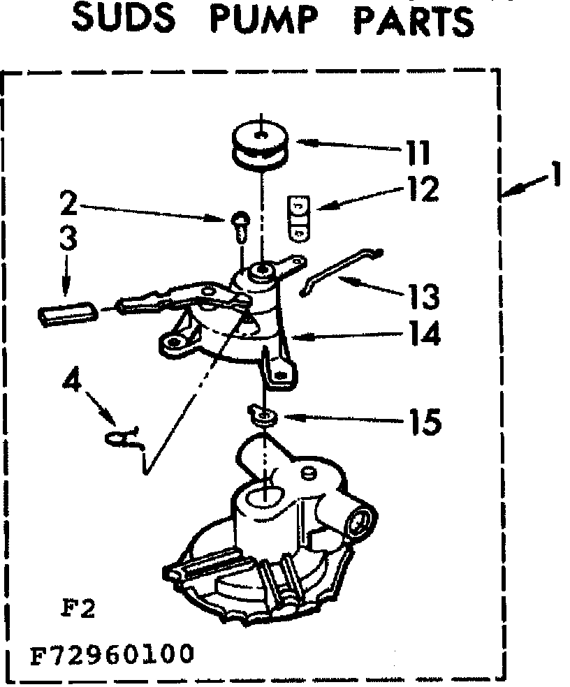 Kenmore 11072960600 suds pump parts diagram