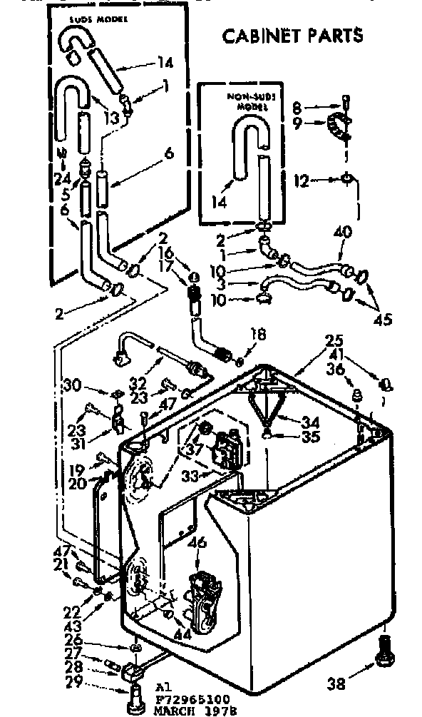 Kenmore 11073965800 cabinet parts diagram