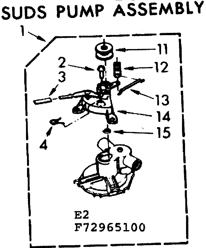 Kenmore 11073965800 suds pump assembly diagram