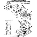 Kenmore 11072965130 top and console parts diagram