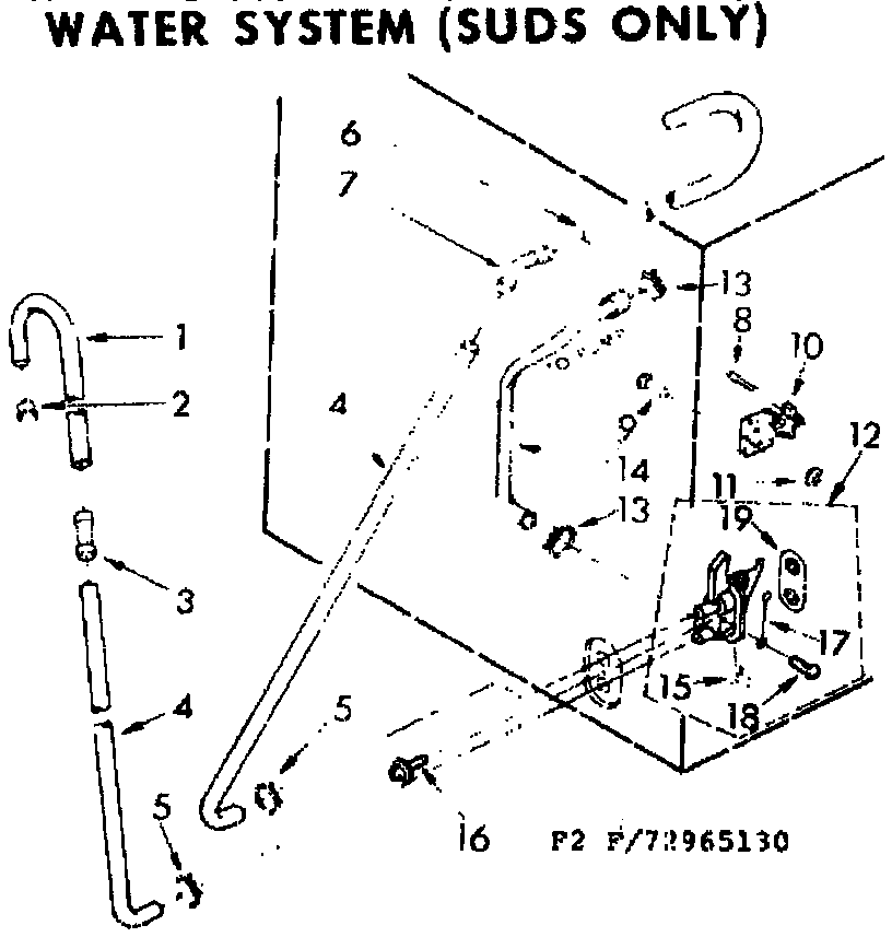 Kenmore 11072965230 water system suds only diagram