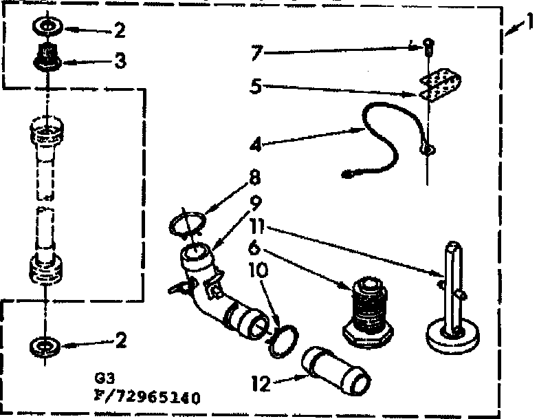 Kenmore 11072965840 miscellaneous parts diagram